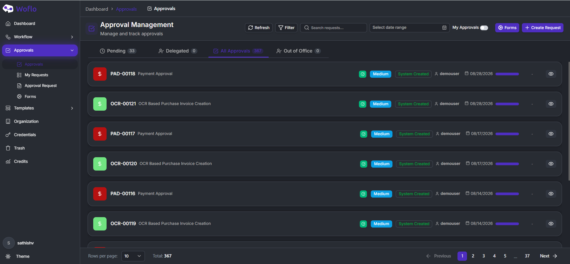 Contact numbers settings list
