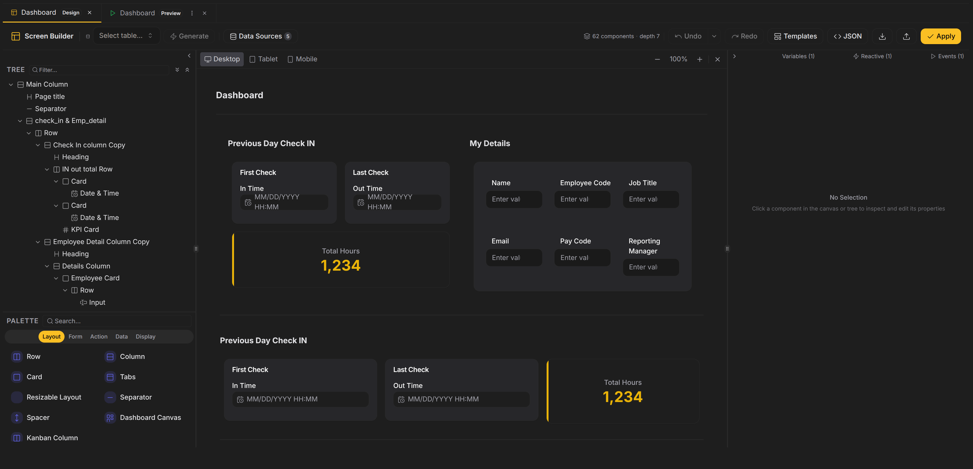 Employdfee contact table