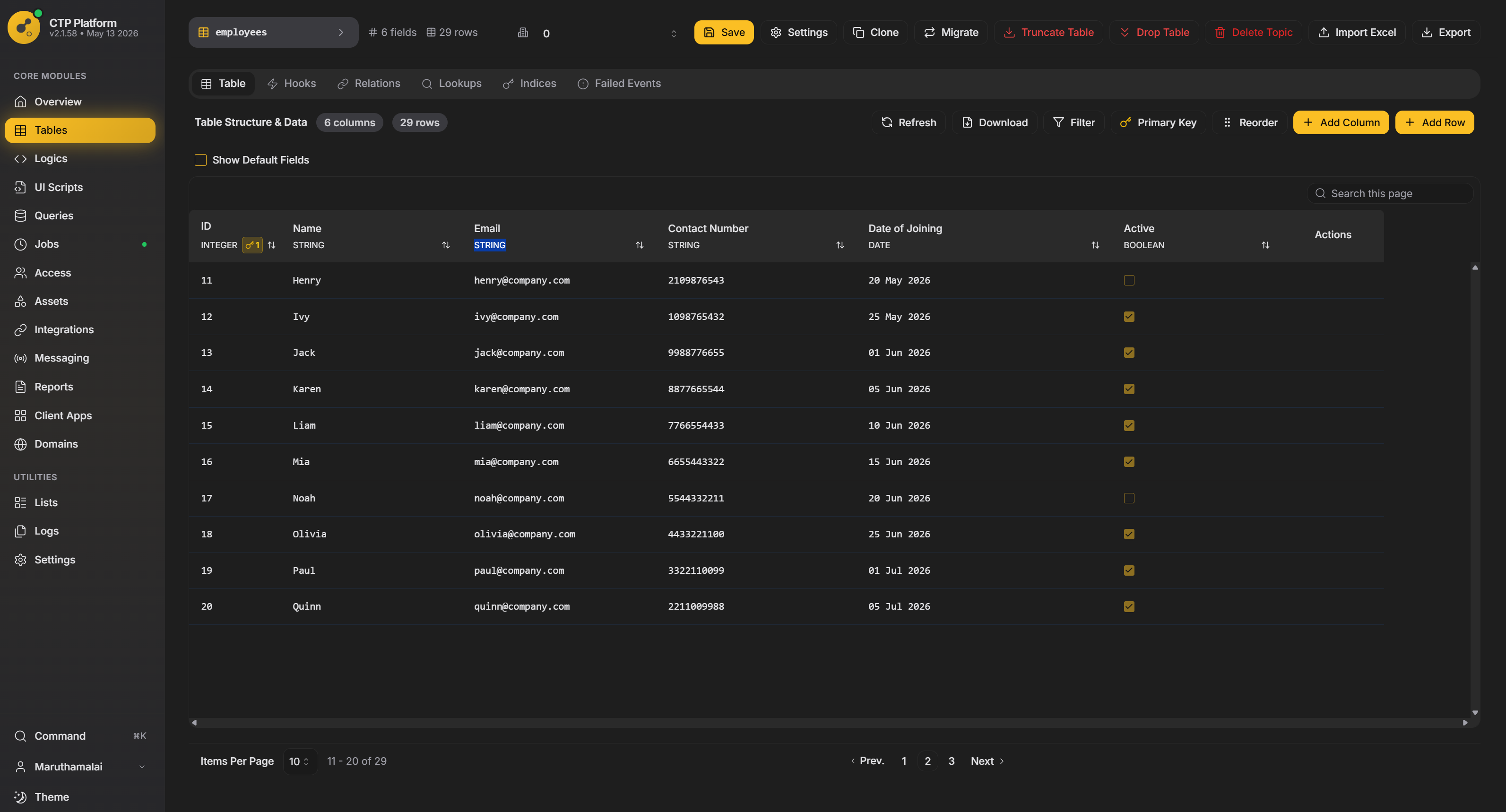 Items progress tracker