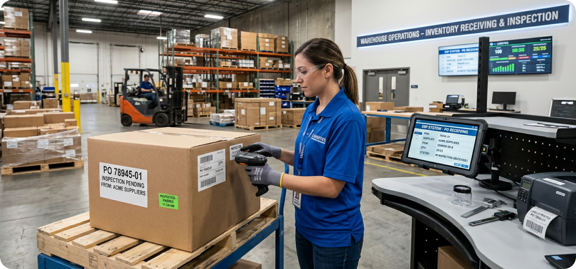 PO Receiving & Inspection Connected to Your ERP
